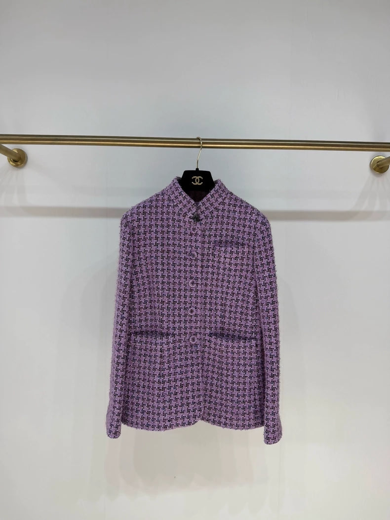Chanel 24A purple tweed jacket