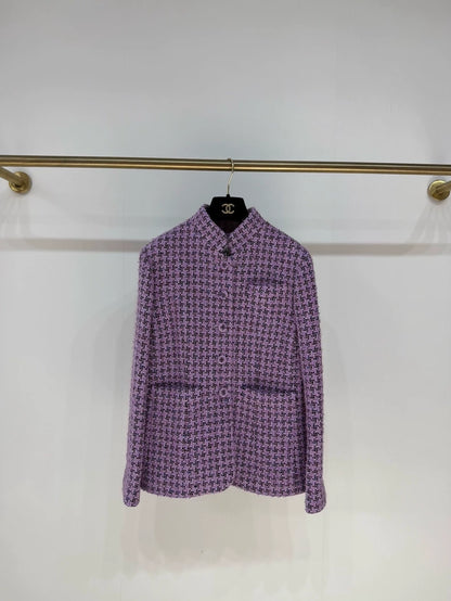 Chanel 24A purple tweed jacket
