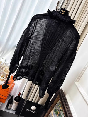 Chanel 16B Black Knit Top