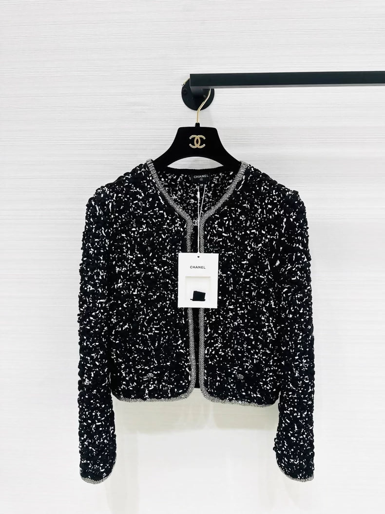 Chanel 25p black cardigan