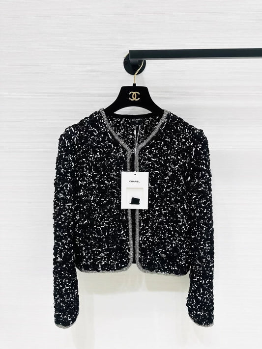 Chanel 25p black cardigan