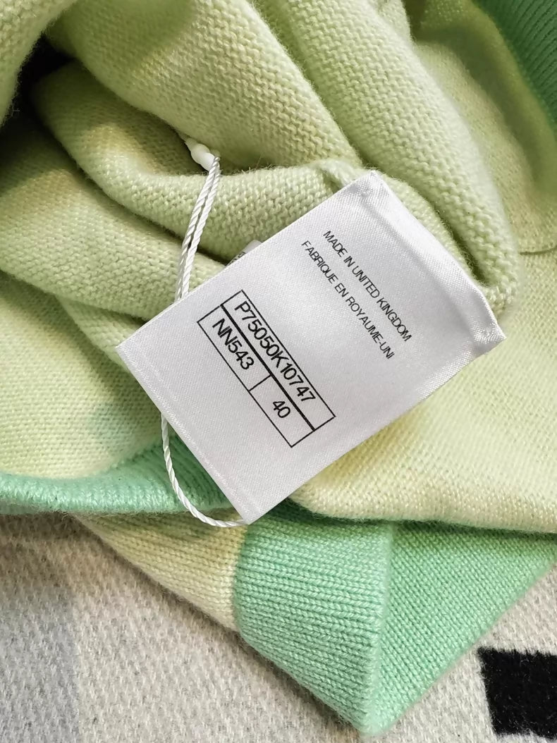 Chanel 23S Mint Green Cashmere Knit Cardigan