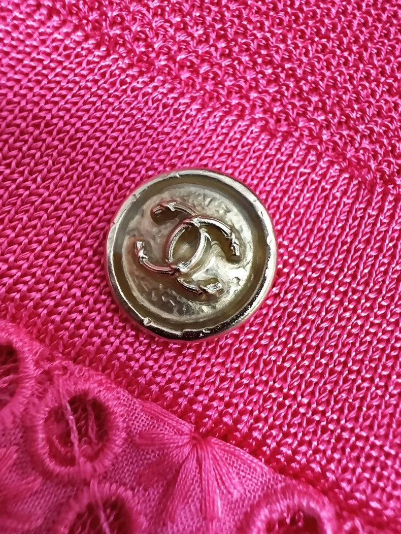 Chanel 21P fuchsia knit dress