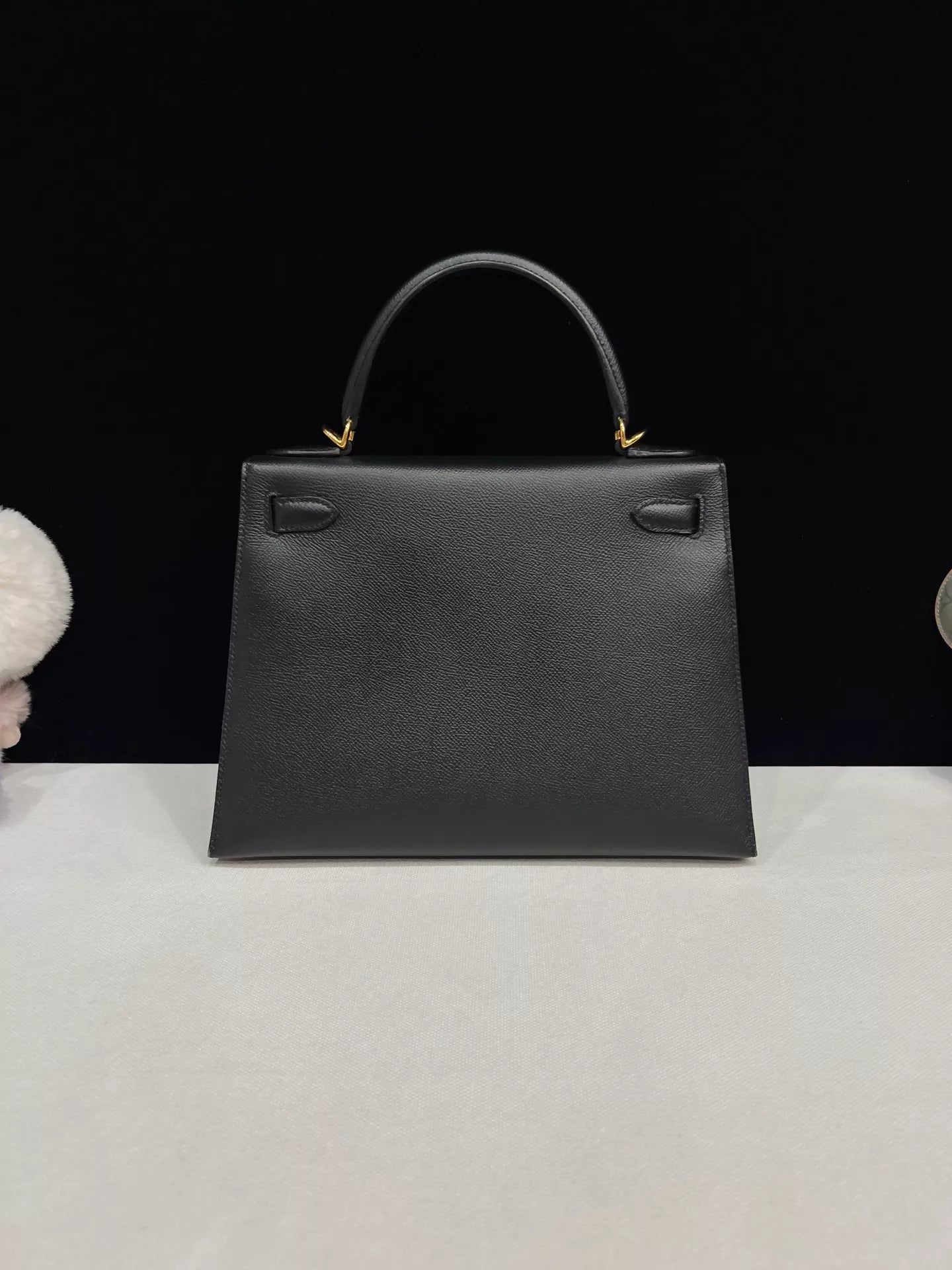 Hermes Kelly 28 black Epsom leather gold hardware