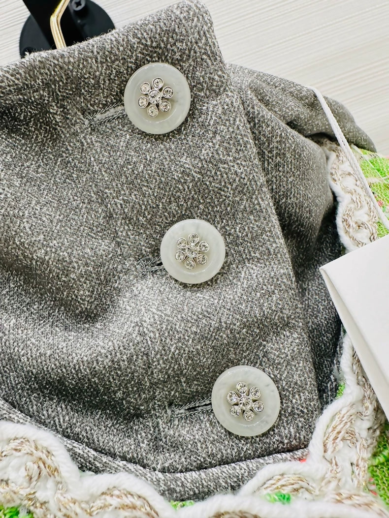 Chanel 25C jacket in green tweed