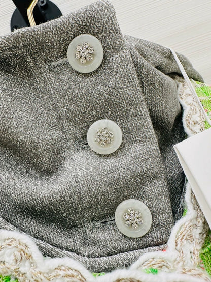 Chanel 25C jacket in green tweed