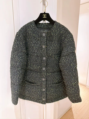 Chanel 18K Tweed Puffer Jacket