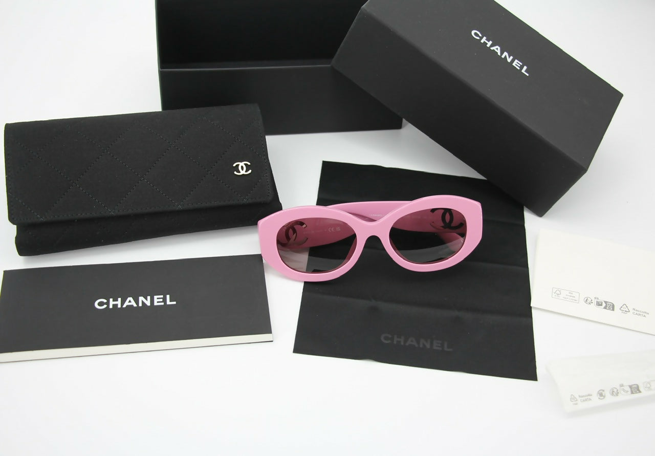 Chanel 2024-25 Fall-Winter Oval Pink Sunglasses – Wararni.com