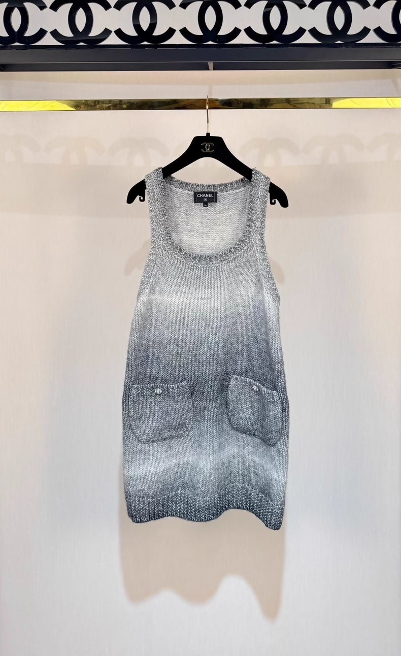 Chanel 25k gradient grey dress