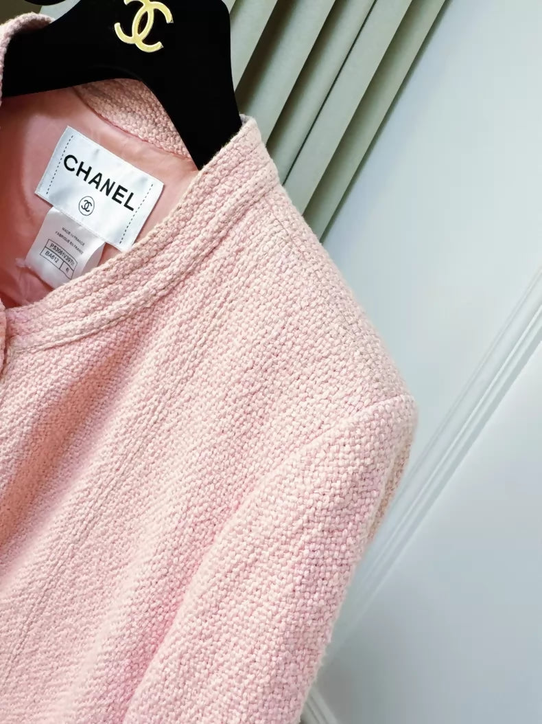 Chanel 16C Pink Tweed Jacket