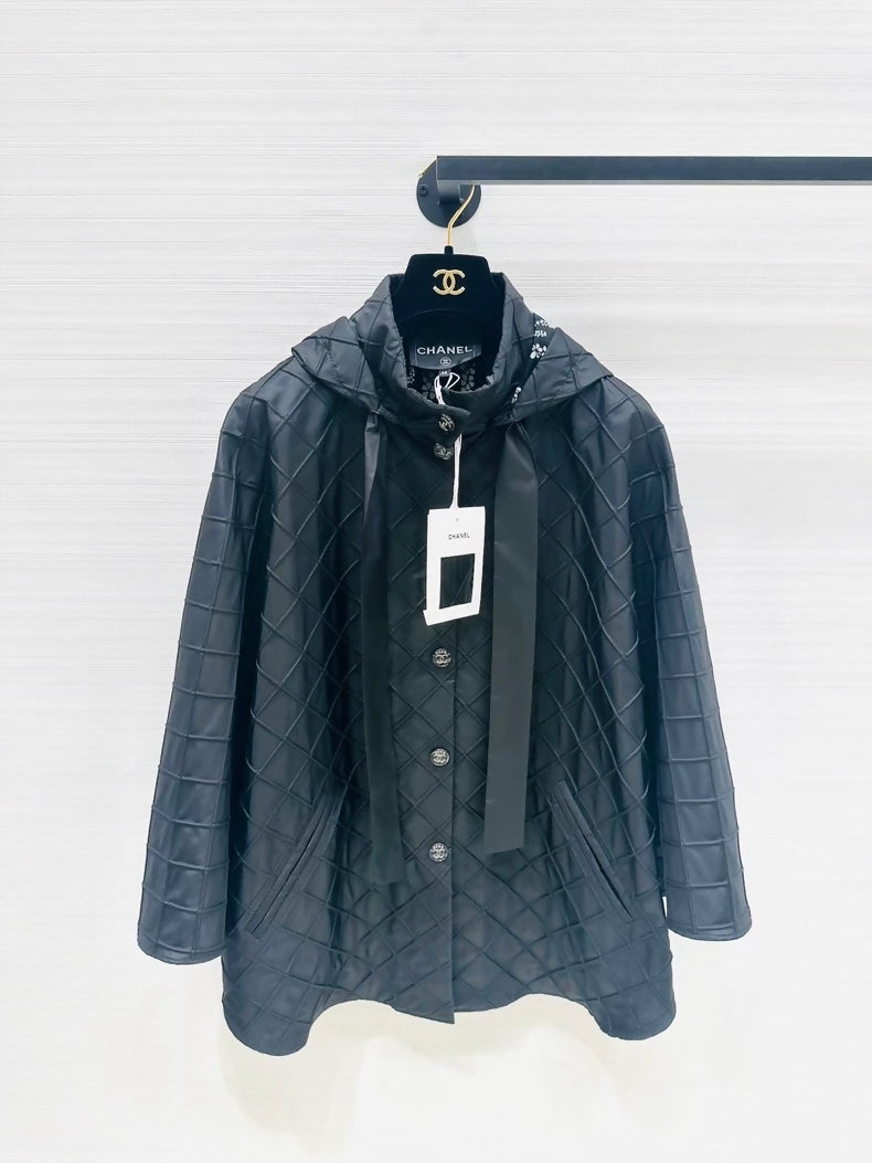 Chanel 25M black hooded jacket