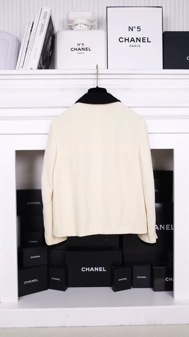 Chanel 1996 black and ecru jacket