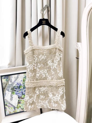 Chanel 10 beige Embroidered Dress