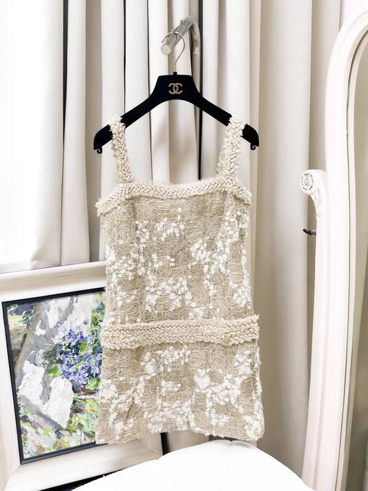 Chanel 10 beige Embroidered Dress