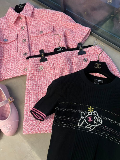 Chanel 25C fish-patterned t-shirt