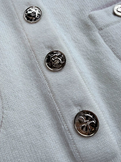 Chanel 25P white cashmere jumpsuit