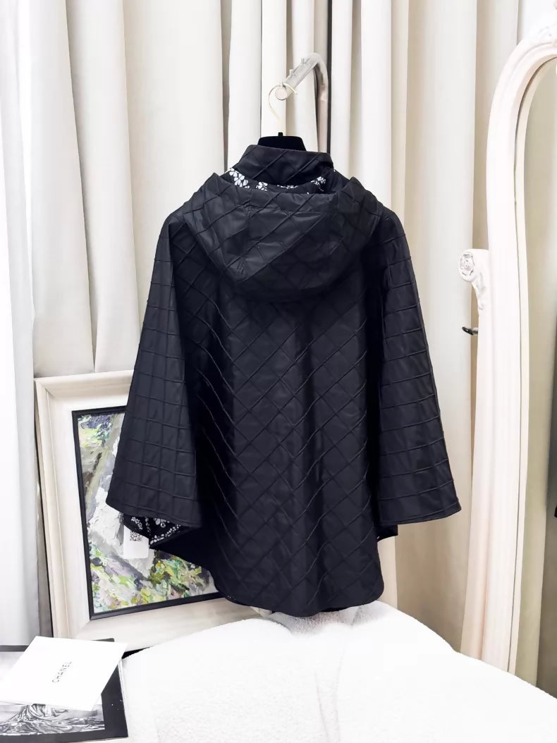 Chanel 25M black cape jacket