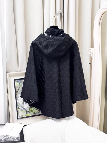 Chanel 25M black cape jacket