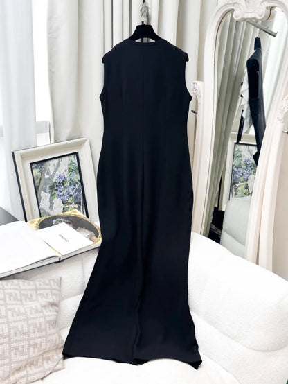 Chanel 25B black and white jumpsuit