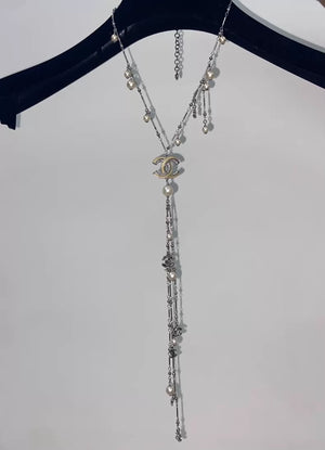 Chanel long tassel necklace