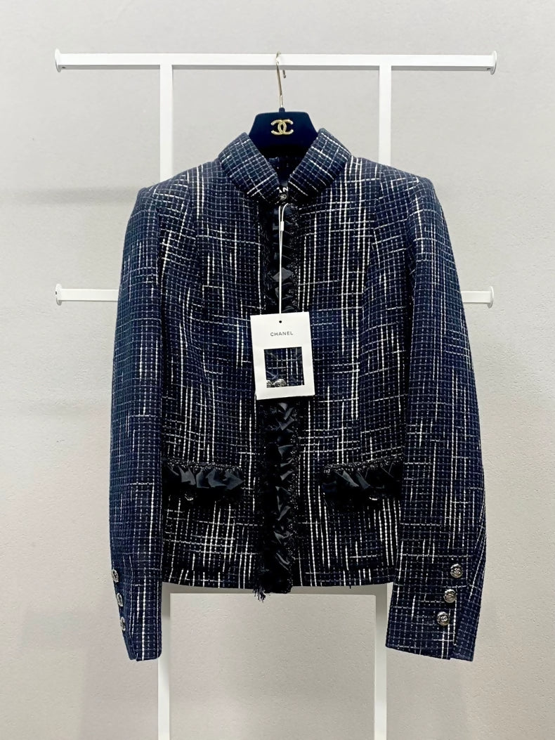 Chanel 21B black, blue and white jacket