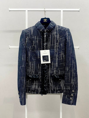 Chanel 21B black, blue and white jacket