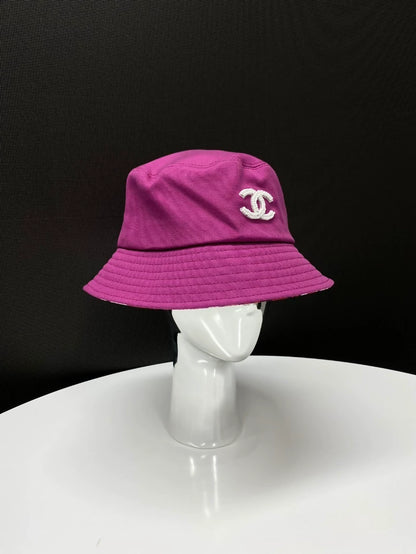 Chanel 23P rose pink double C bucket hat
