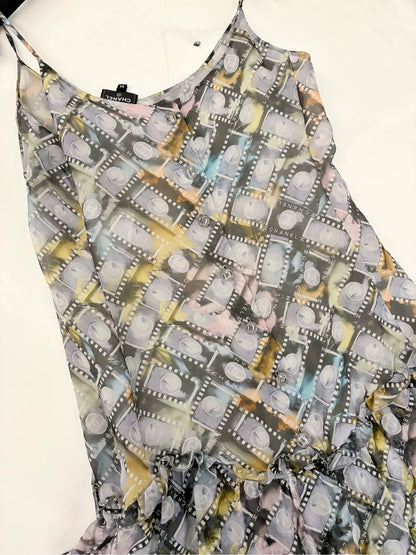 Chanel 24k silk graffiti dress