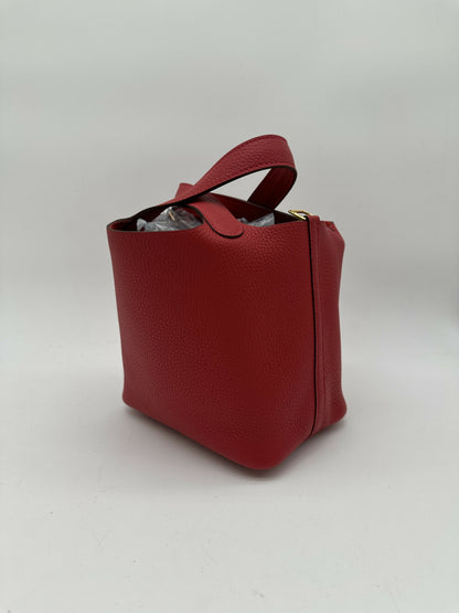 Hermès Picotin 18 Rouge Casaque GHW W 2025
