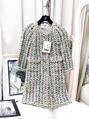 Chanel 18C mixed-color tweed jacket