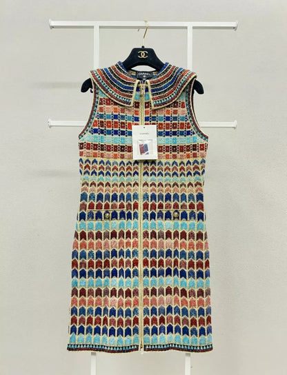 Chanel 19A Turquoise, Red 
Blue Dress