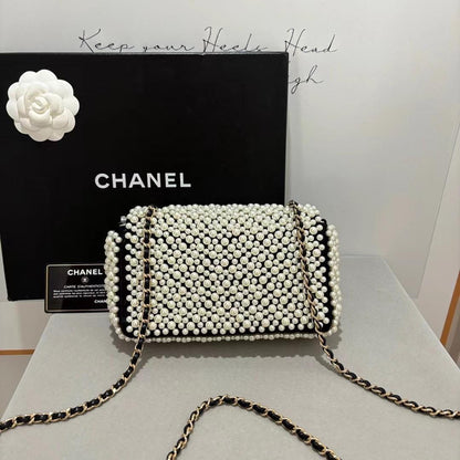 Chanel 19S Pearl Mini Rectangular Flap Bag