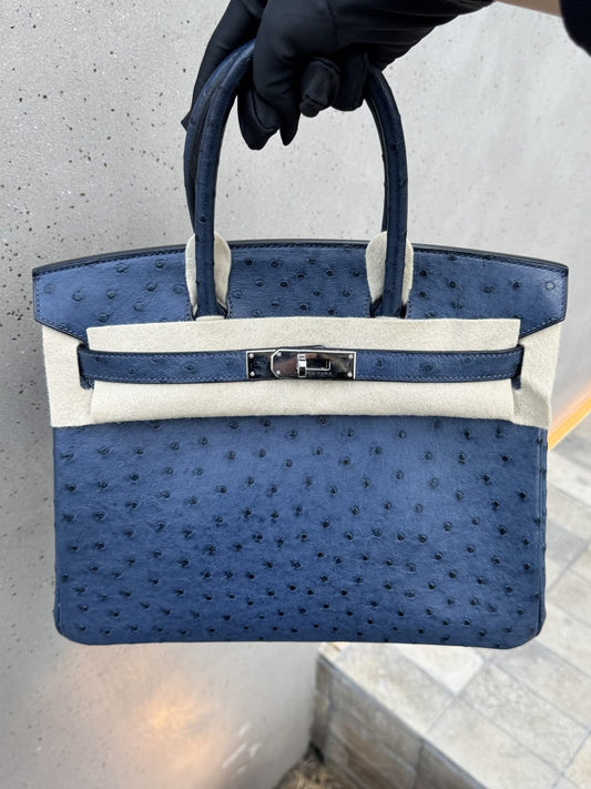 Hermès Birkin 30 Bleu Iris Palladium hardware