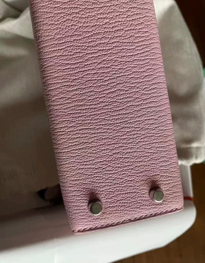 Hermes Mini Kelly II 20 Rose Sakura Chèvre Palladium Hardware