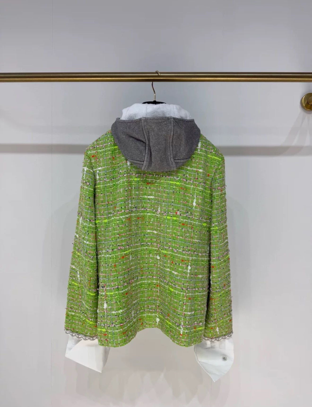 Chanel 25C Green Tweed Jacket