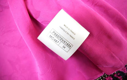 Chanel 2016 Pink Fuchsia tweed jacket and dress suit