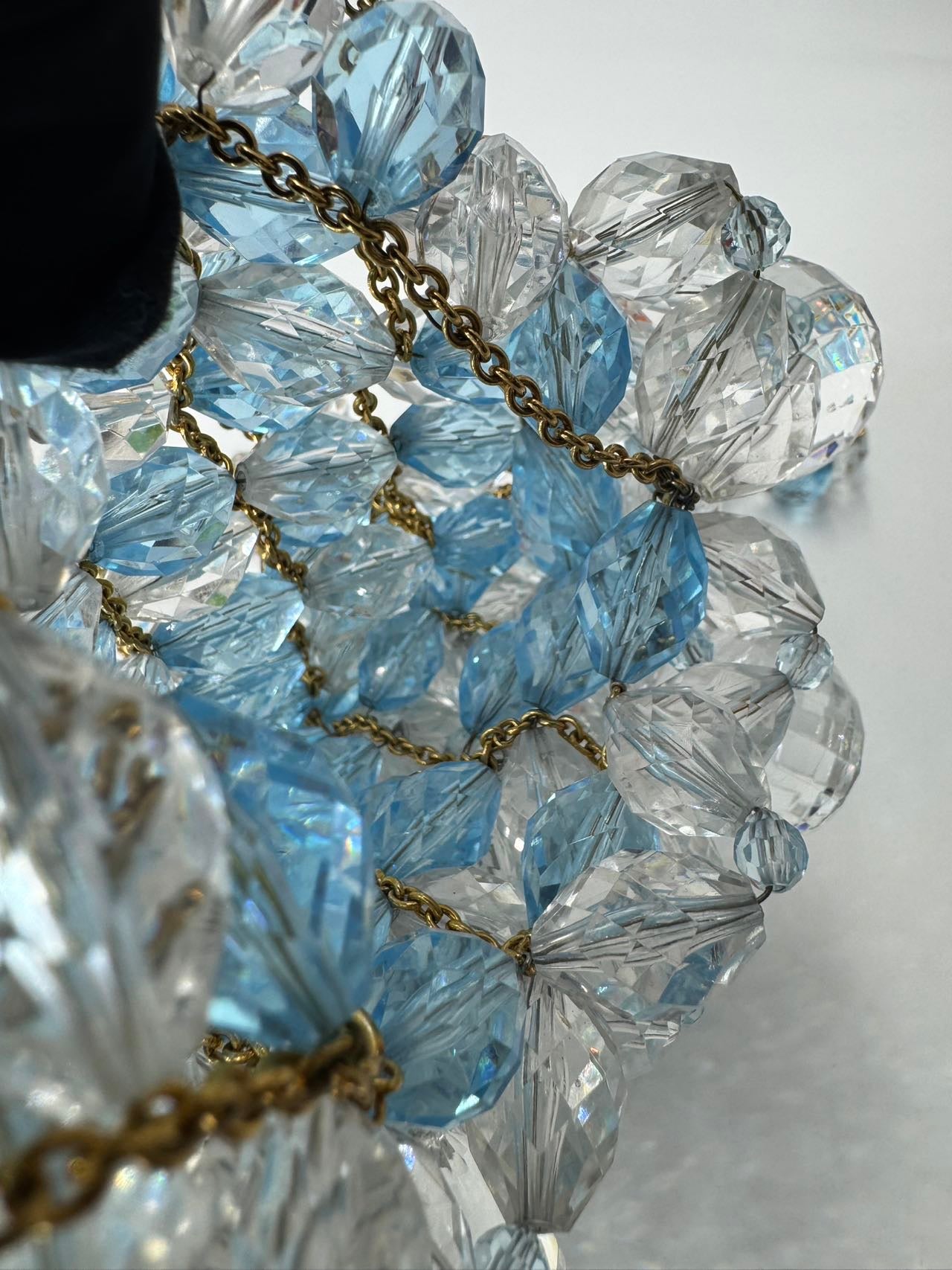 Chanel 1997 Runway Vintage Rare Blue Clutch Minaudière Bag