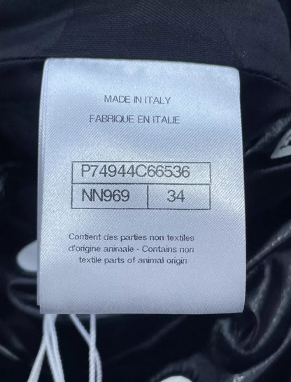Chanel 23S black & white leather dress