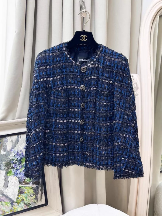 Chanel 11P Blue tweed Jacket
