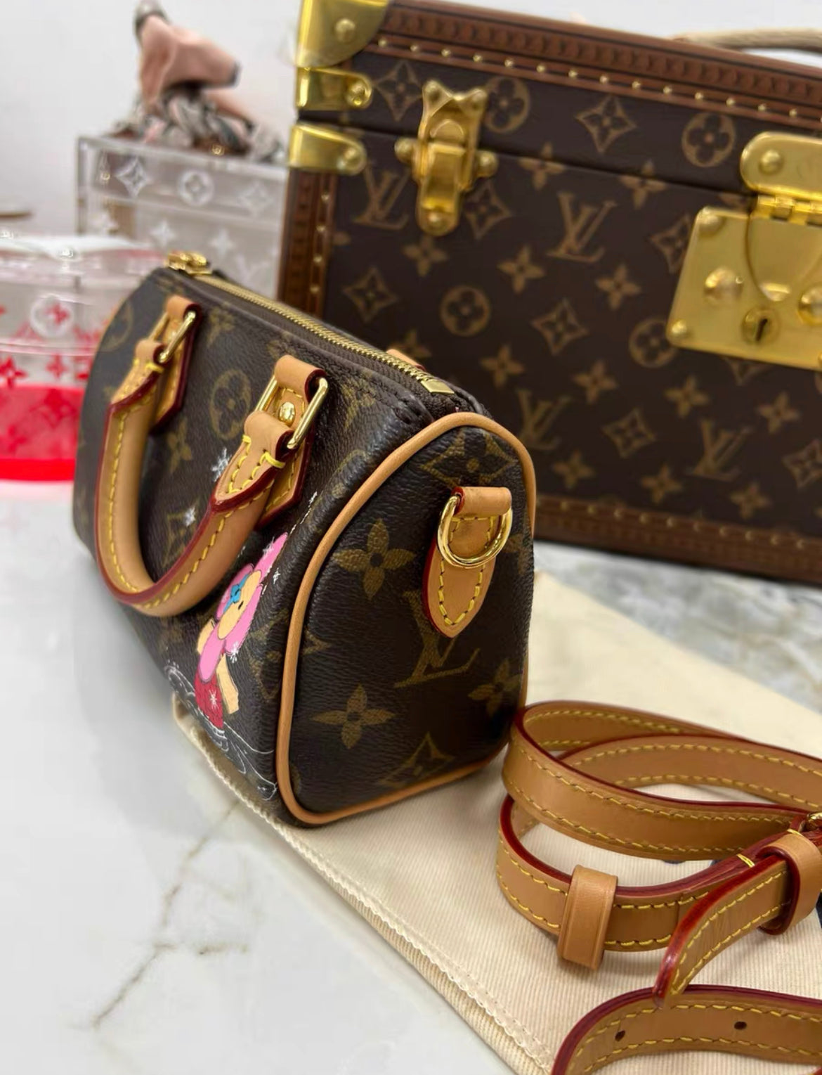 LOUIS VUITTON NANO SPEEDY VIVIENNE CHRISTMAS EDITION 2023