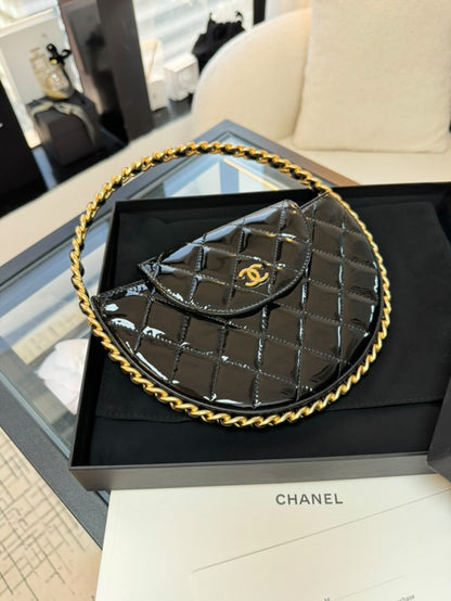 Chanel 23k patent leather hula hoop latest model