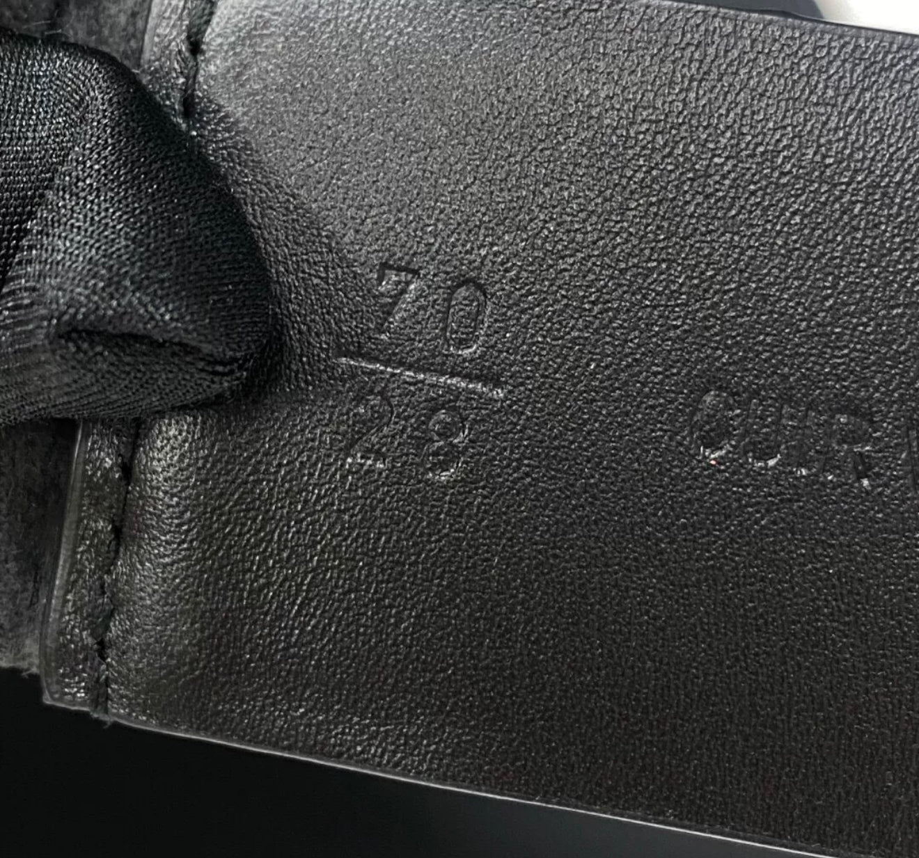 Chanel belt black leather