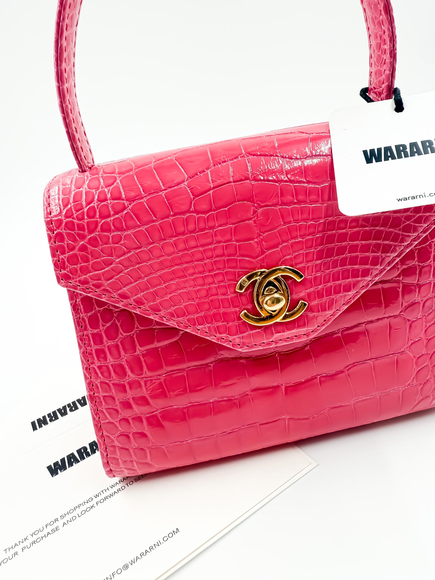 Chanel Vintage Pink Crocodile Mini Top-Handle — Collector’s Edition