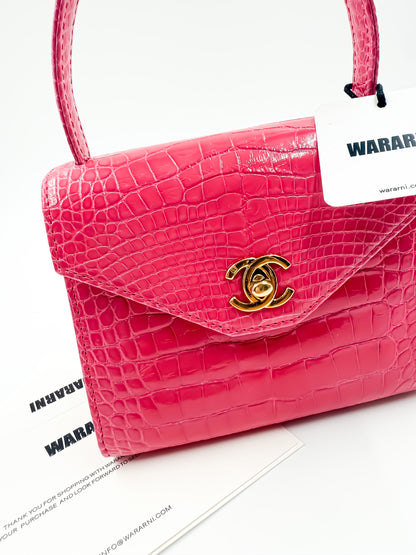 Chanel Vintage Pink Crocodile Mini Top-Handle — Collector’s Edition