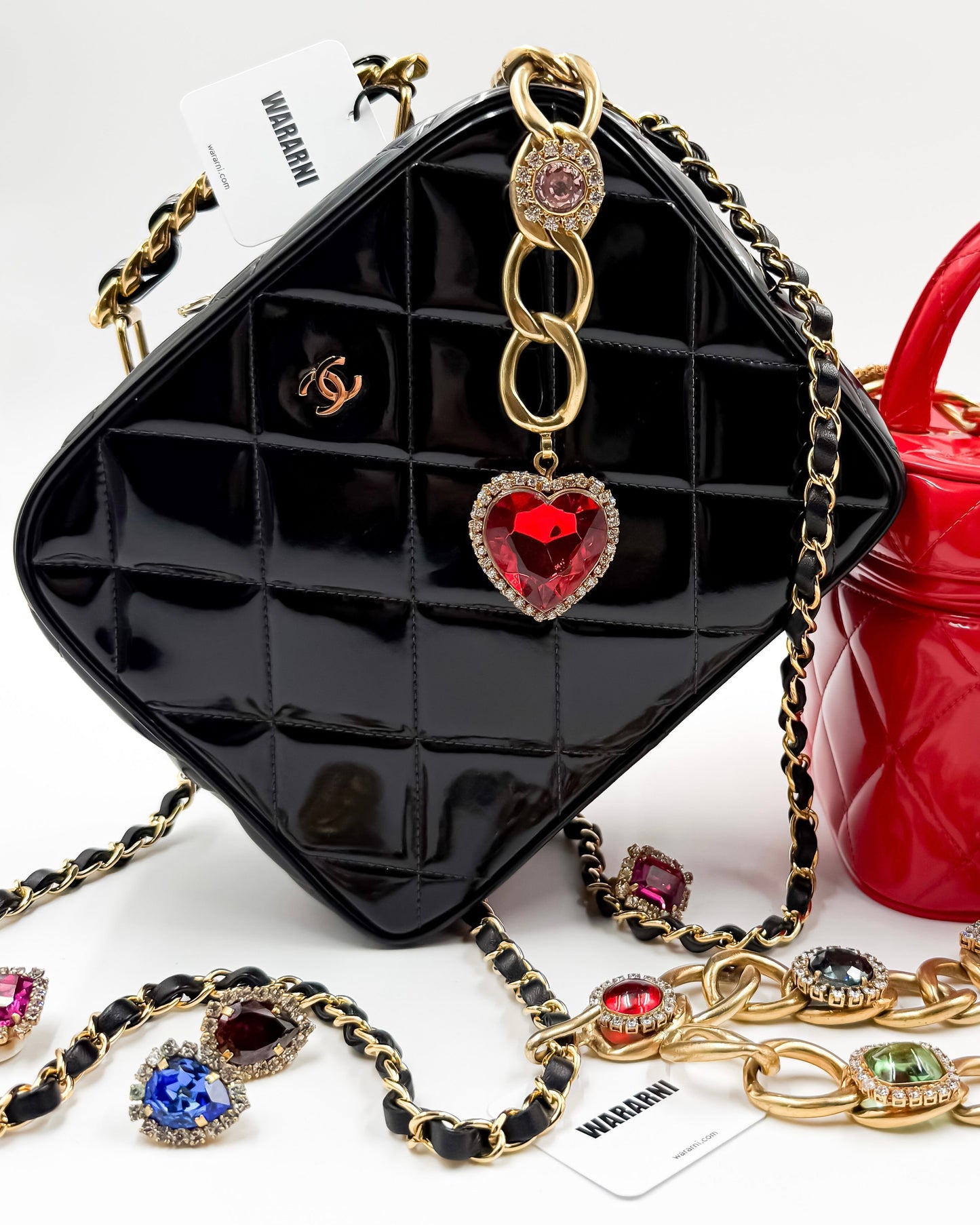 Chanel Vintage Ultra Rare 1995 Barbie Logo Vanity Bag