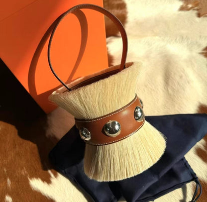 Hermès Mini Medor Crin de Cheval Barenia Fauve