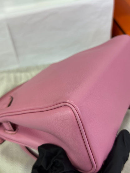 Rare Hermès Kelly Doll Pink Bubblegum Swift Leather Palladium Hardware