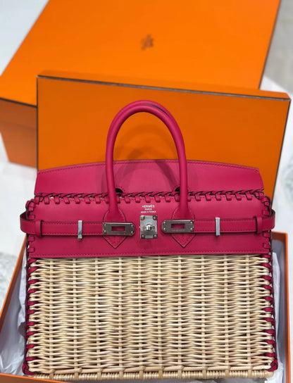 Hermès Picnic Birkin 25 Pink Palladium Hardware