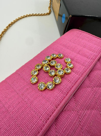 Chanel 2014 pink clutch