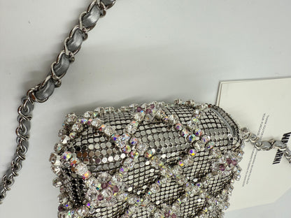 Chanel 22 diamond quilting silver-tone CC Mini Flap Bag